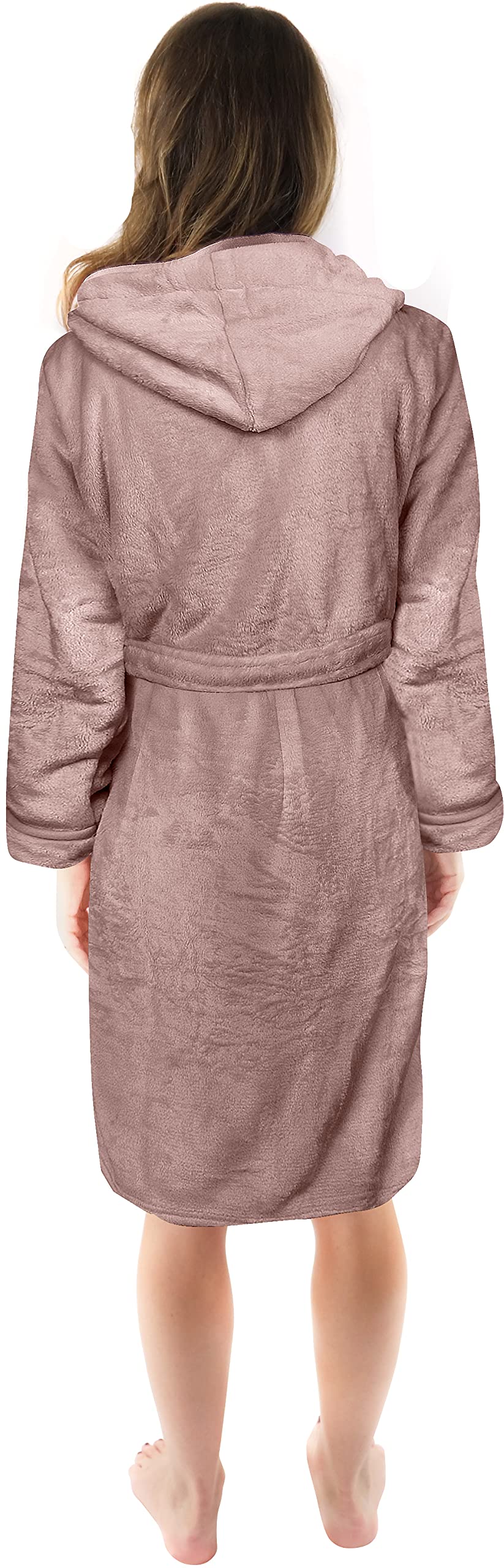 Women's Fleece Hooded Bathrobe