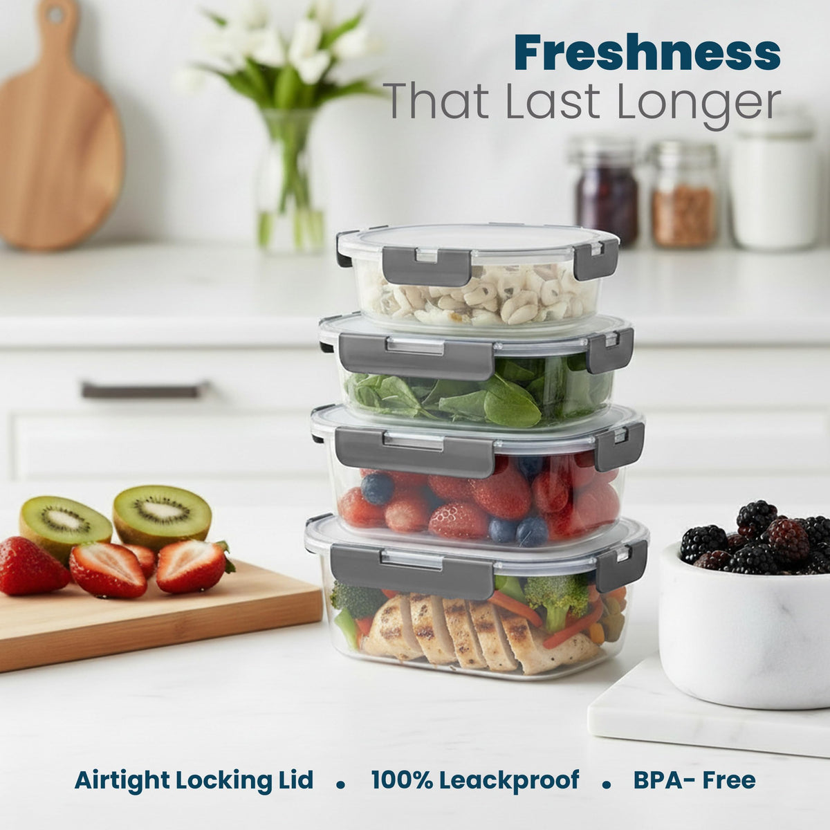 Oven Safe Borosilicate Glass Food Containers
