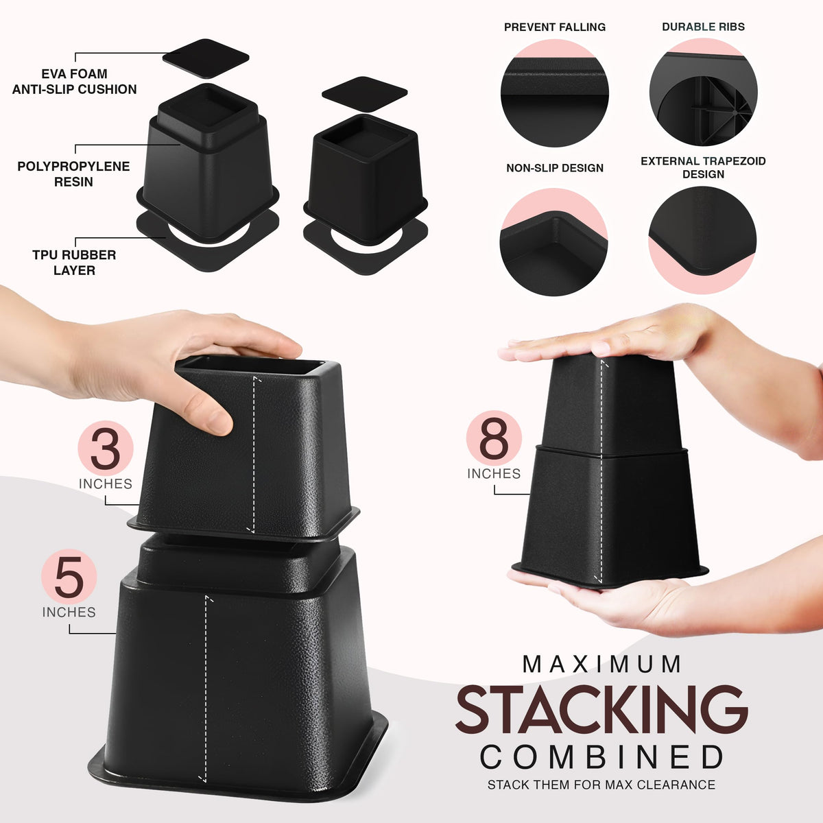 Adjustable Furniture Risers