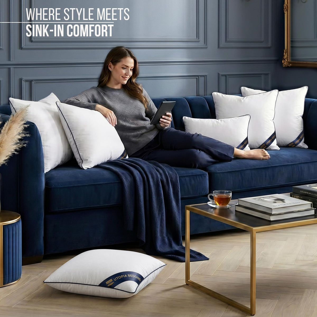 Classic Piped Throw Pillows