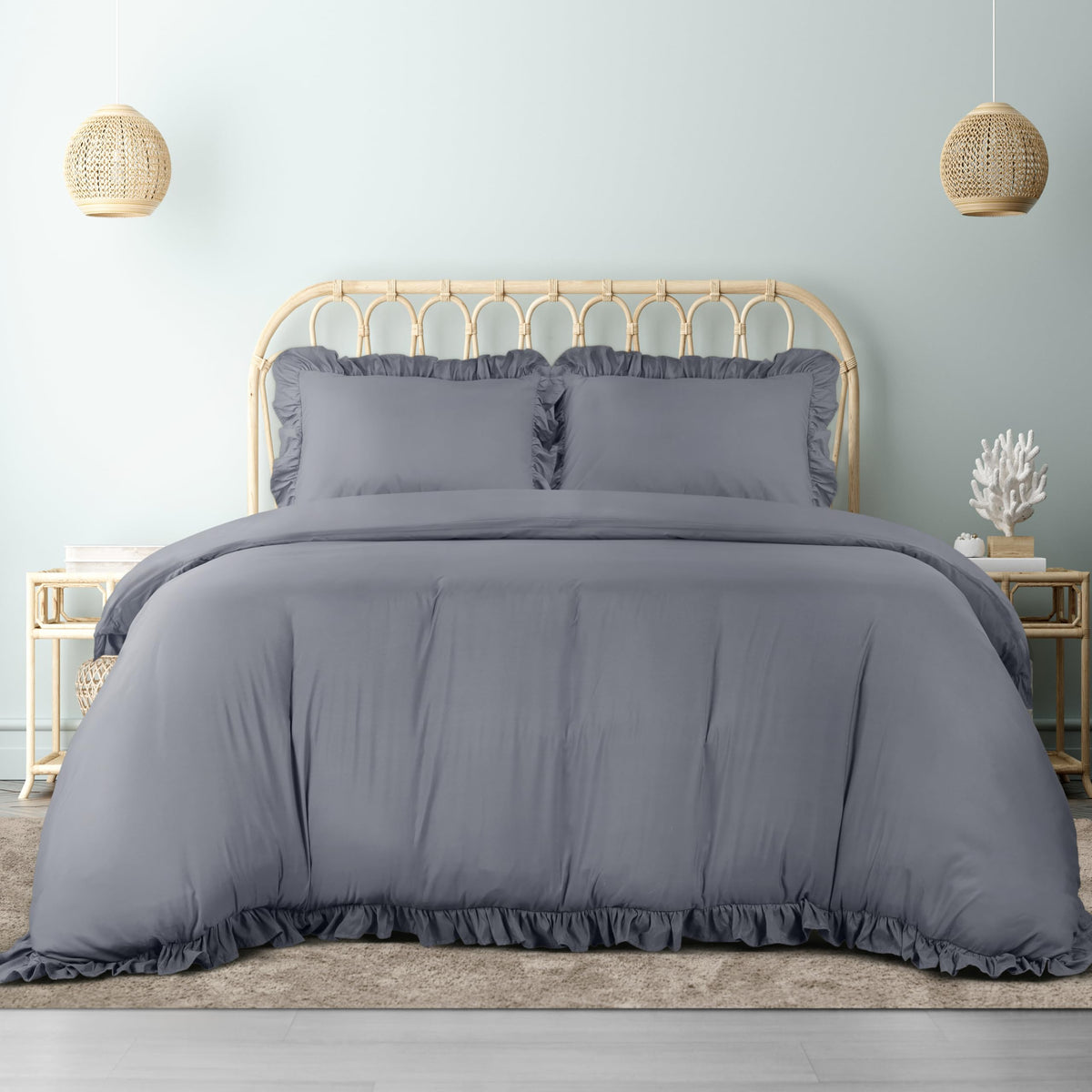 CottageCharm Ruffle Duvet Cover Set