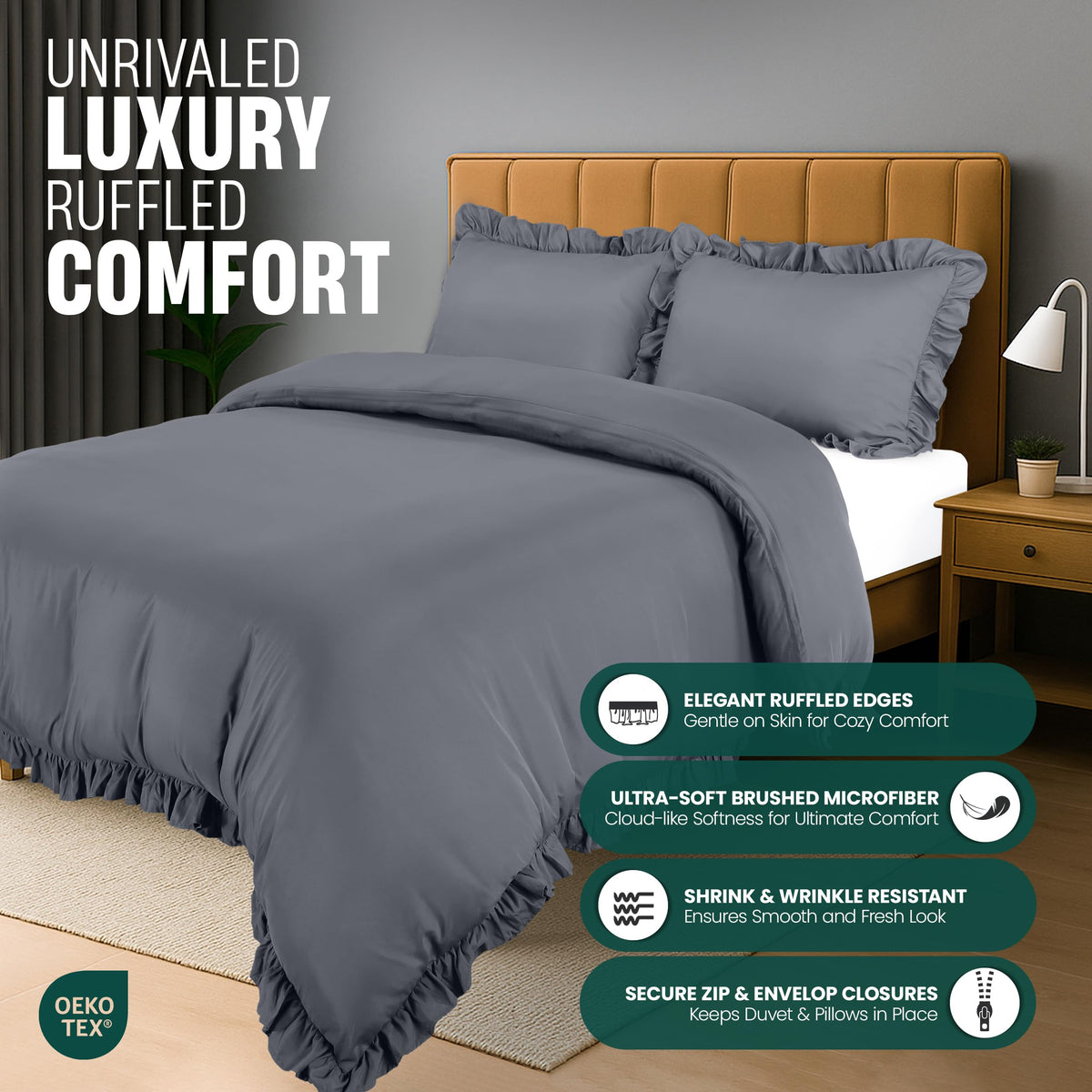 CottageCharm Ruffle Duvet Cover Set