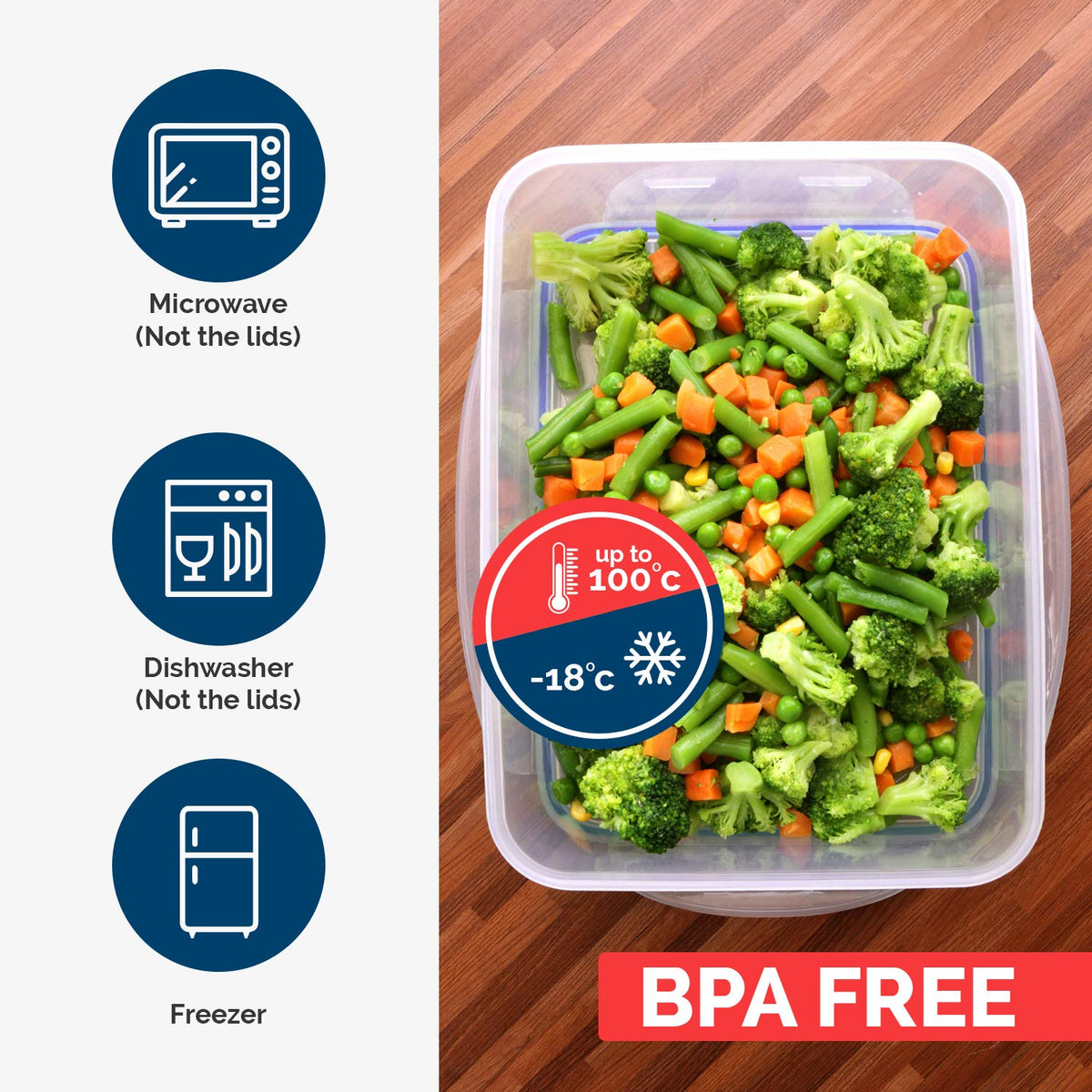 Leakproof Stackable Food Storage Containers