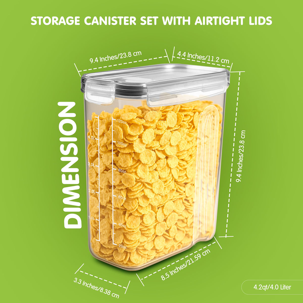 Airtight Cereal Storage Containers