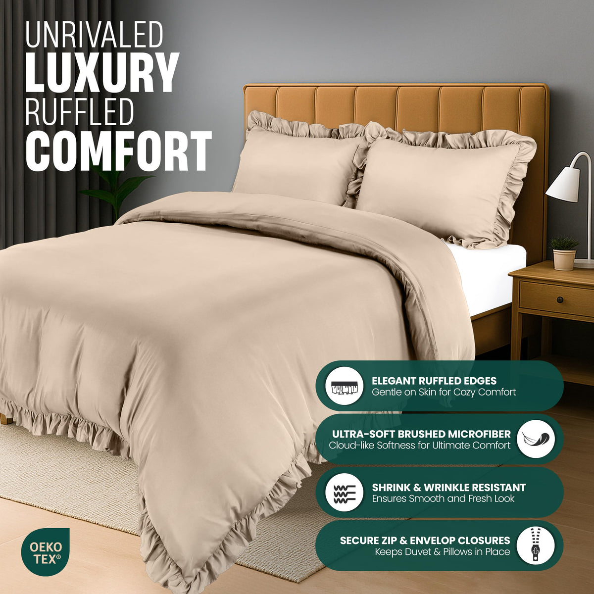 CottageCharm Ruffle Duvet Cover Set