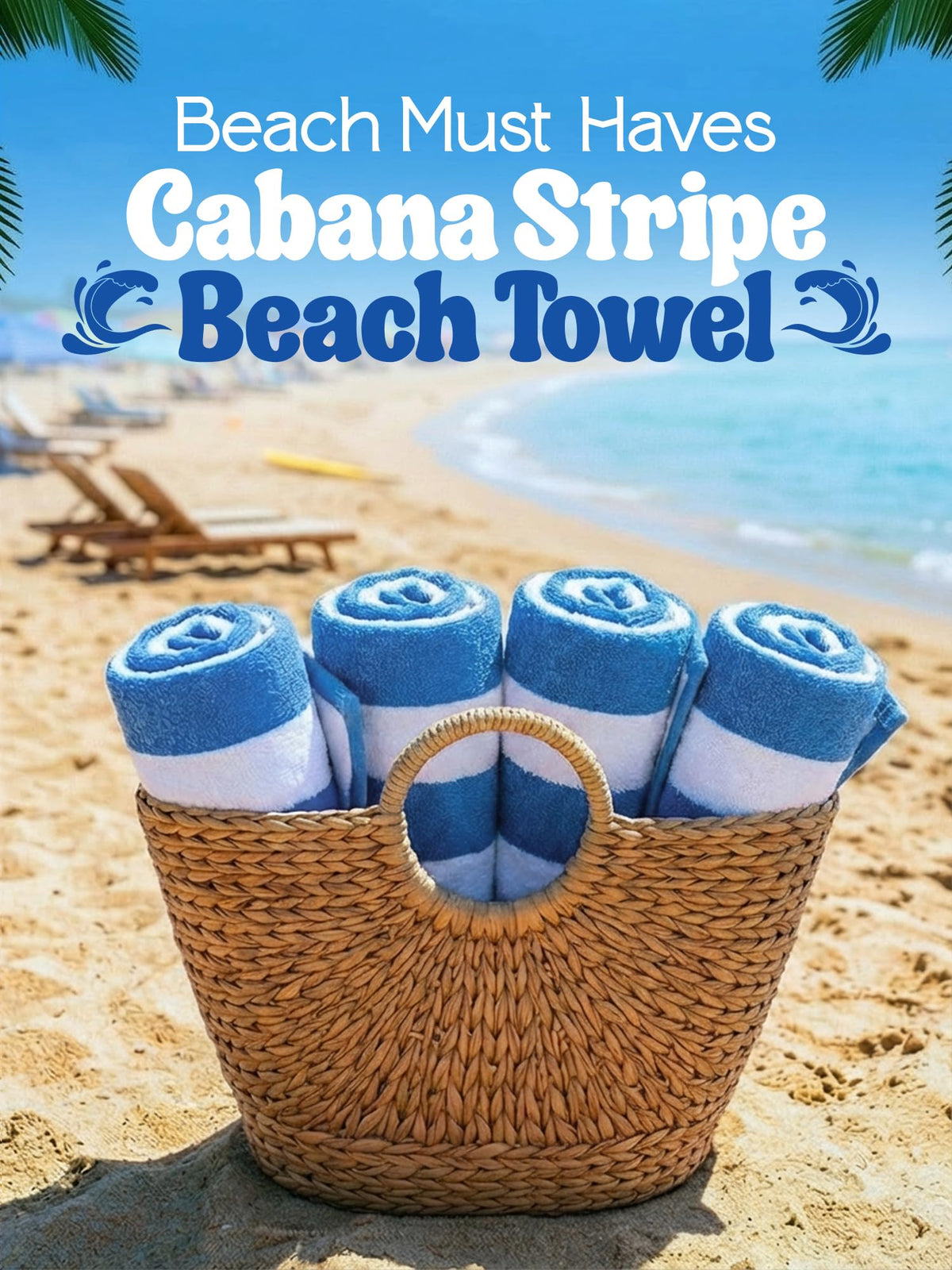Cabana Stripe Cotton Beach Towels