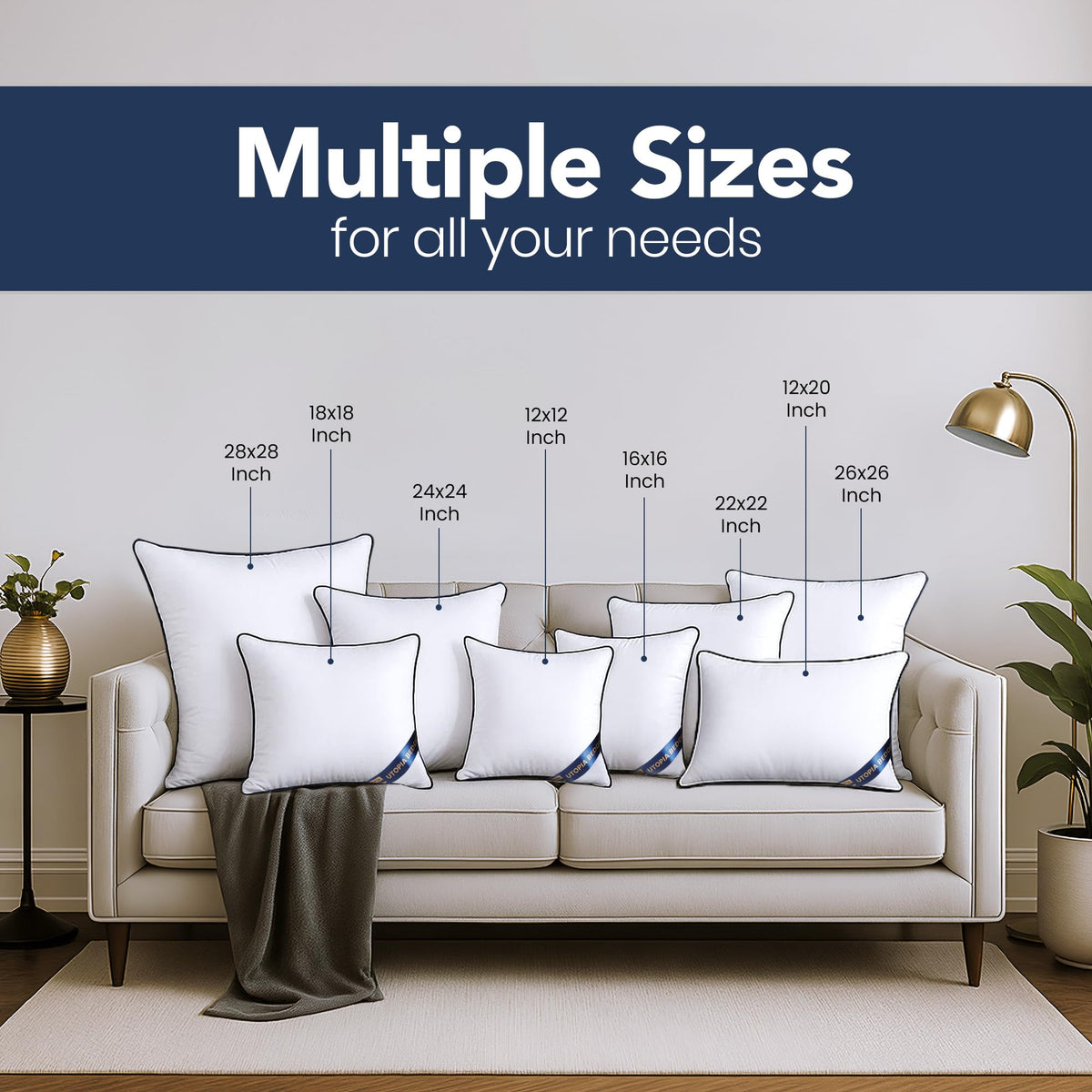 Classic Piped Throw Pillows