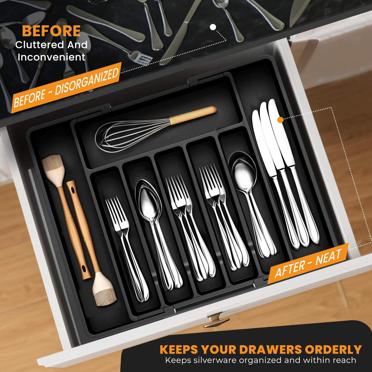 Expandable Cutlery Tray