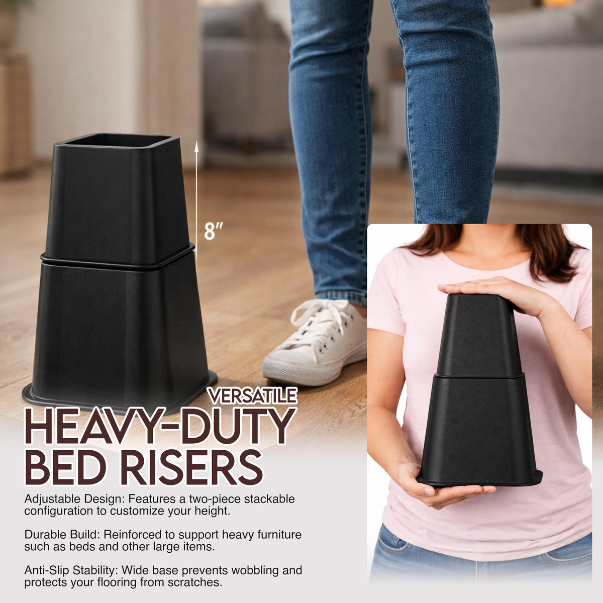 Adjustable Furniture Risers
