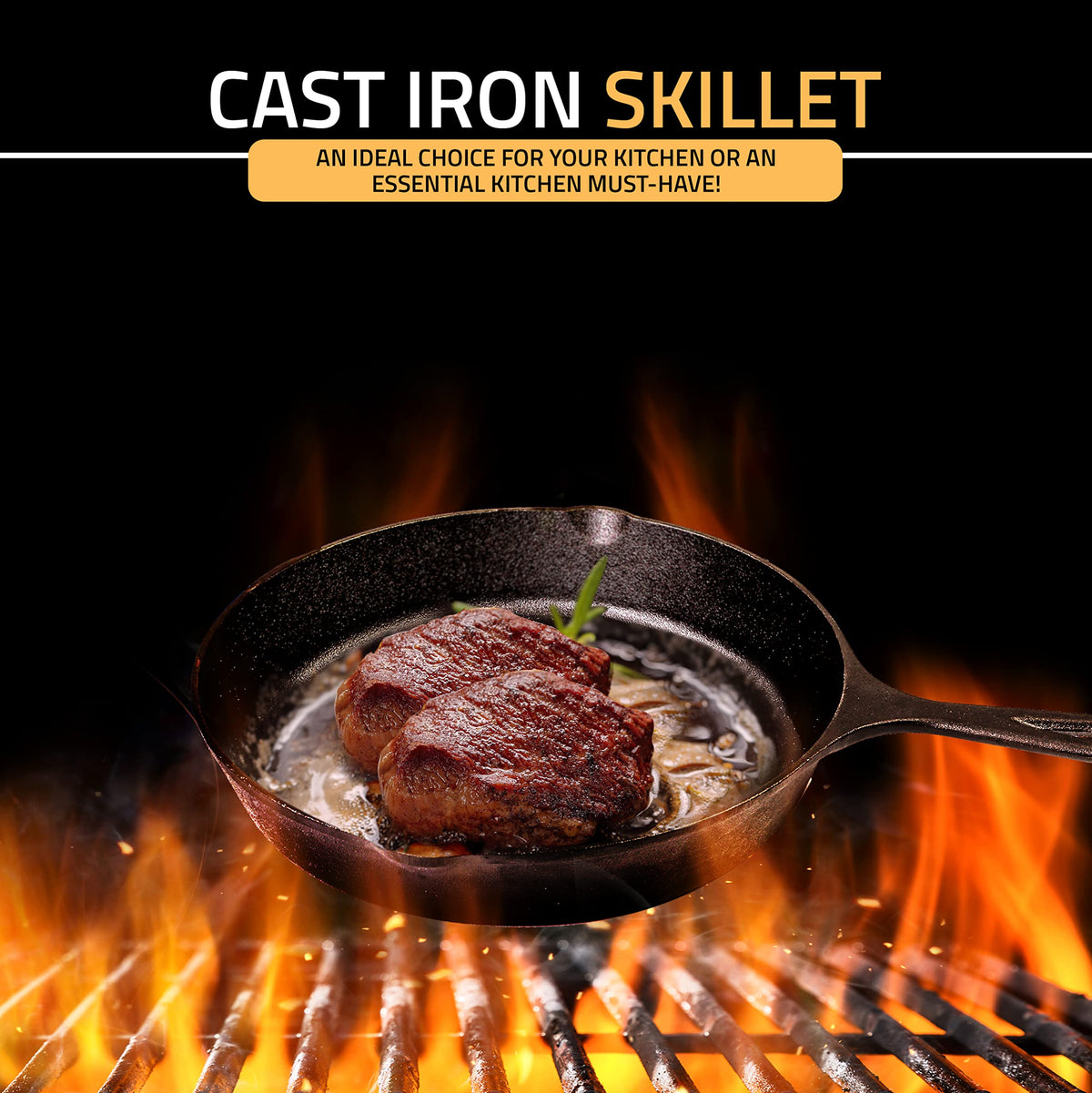 Pre-Seasoned Cast Iron Skillet