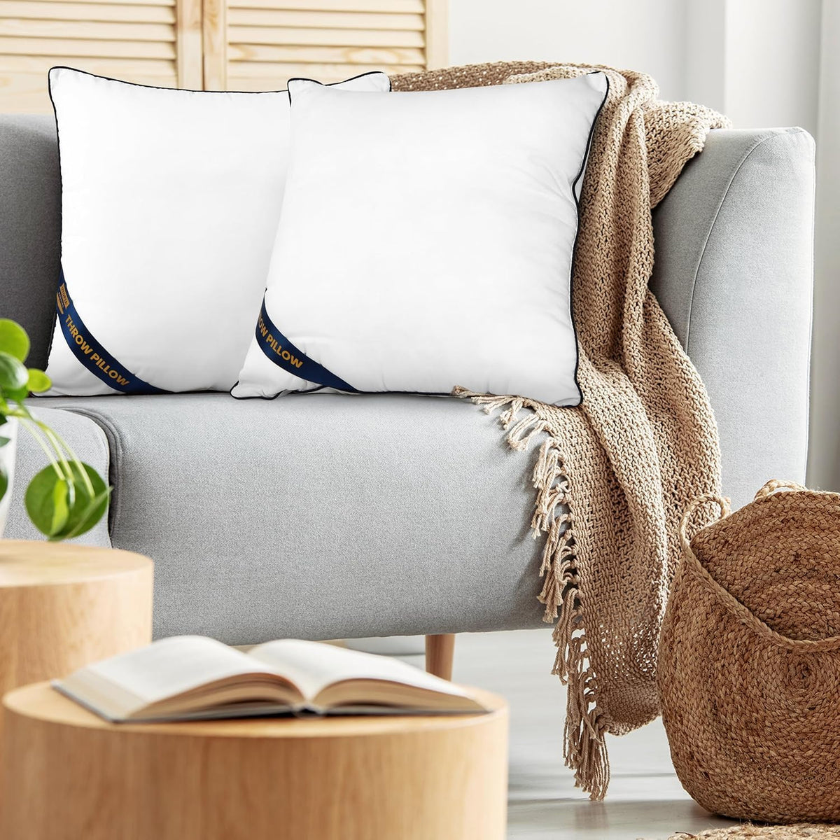 Classic Piped Throw Pillows
