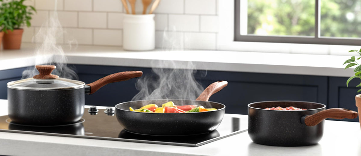 Granite-Effect Non-Stick Cookware Set