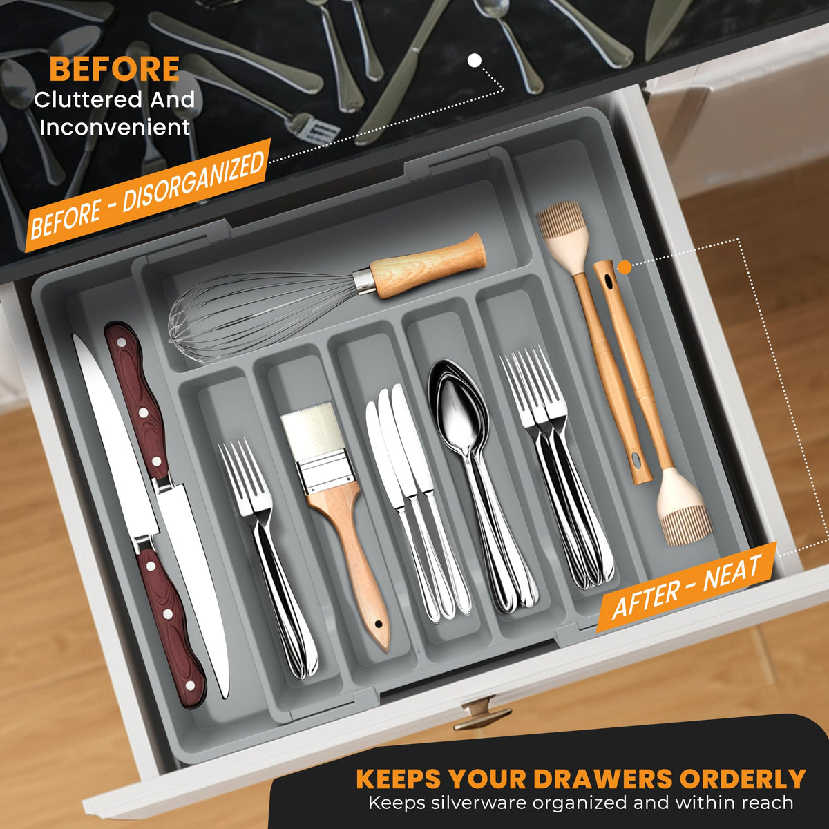 Expandable Cutlery Tray