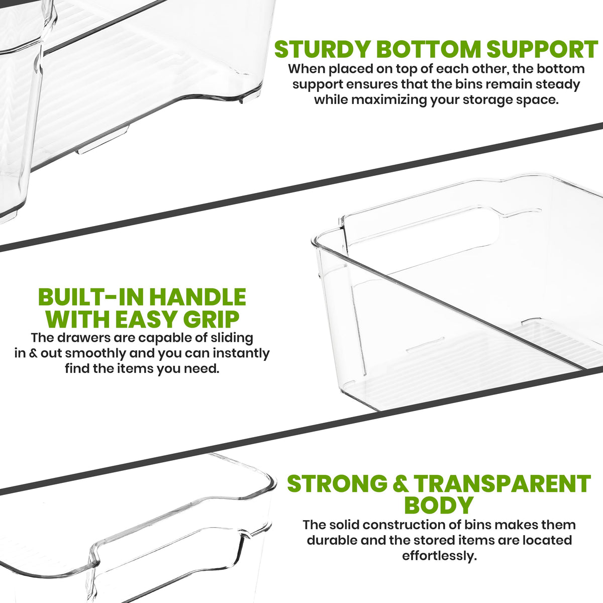 Stackable Fridge Organiser Bins