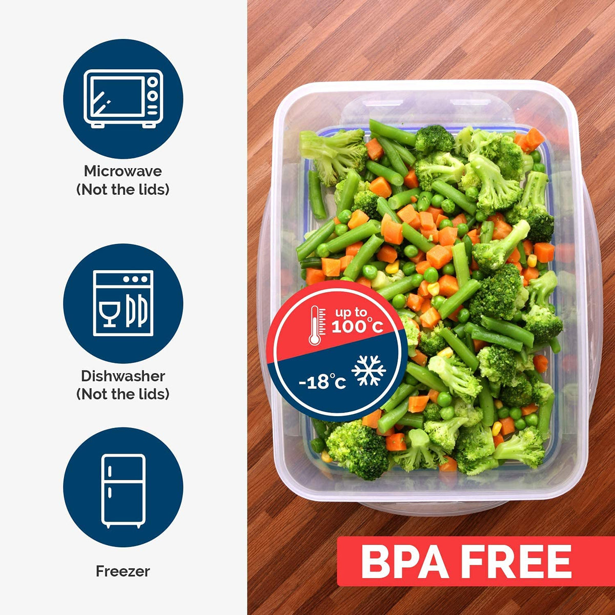 Leakproof Stackable Food Storage Containers