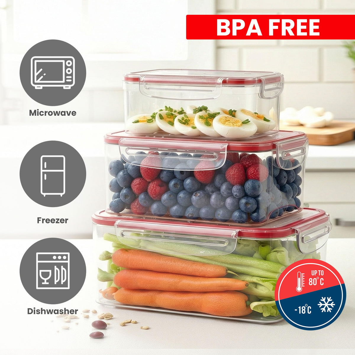 Leakproof Stackable Food Storage Containers
