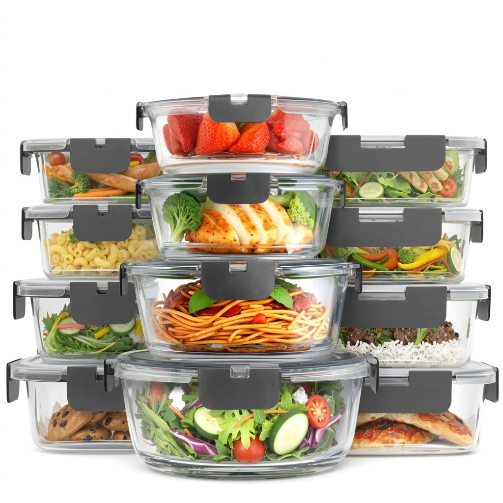 Oven Safe Borosilicate Glass Food Storage Containers Set
