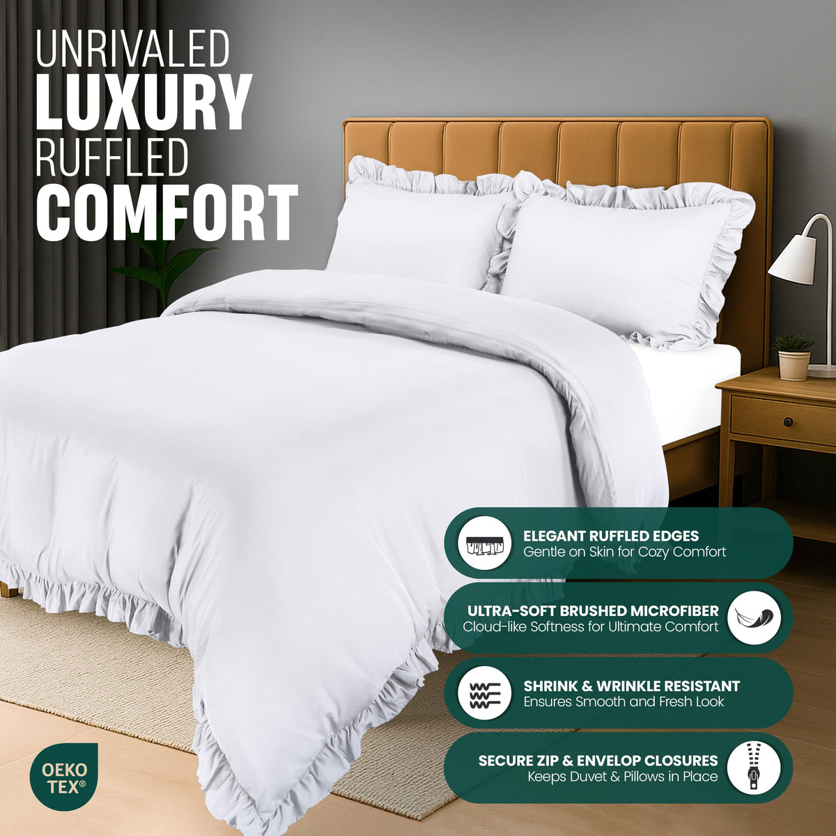 CottageCharm Ruffle Duvet Cover Set