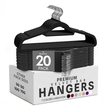 Velvet Clothes Hangers with Tie Bar