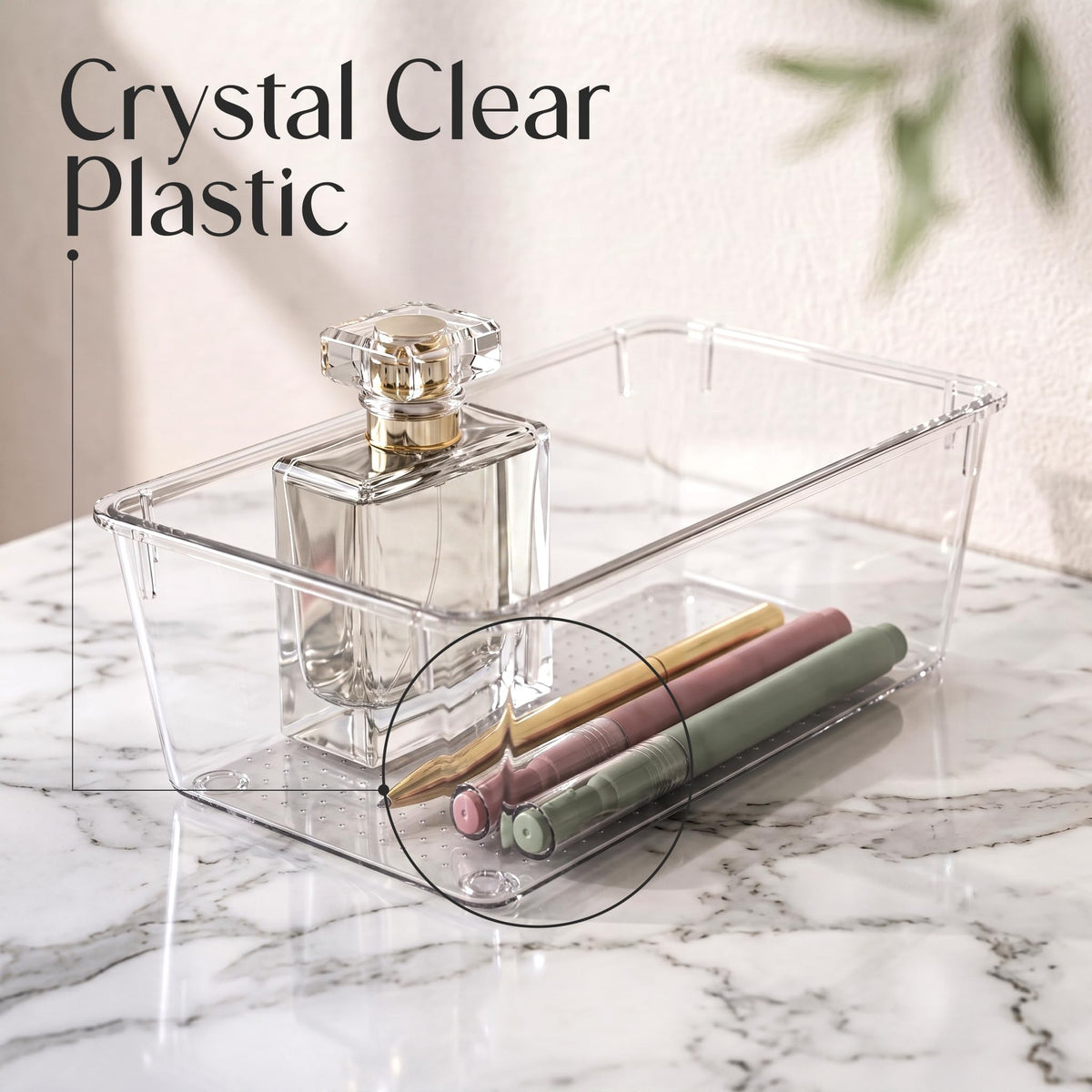 Clear Drawer Organiser Set