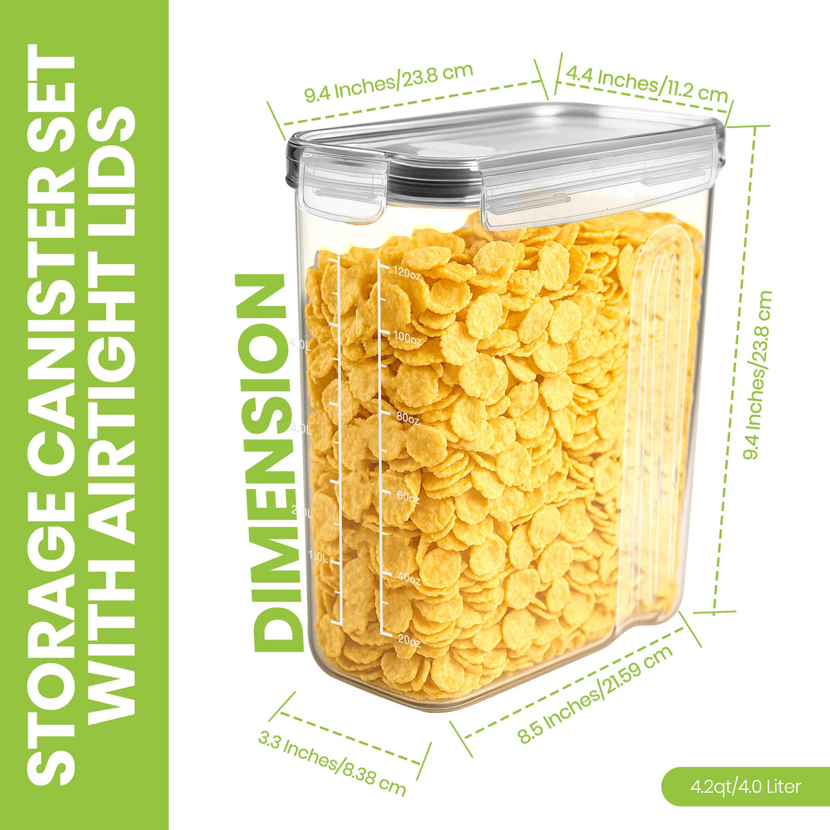 Airtight Cereal Storage Containers