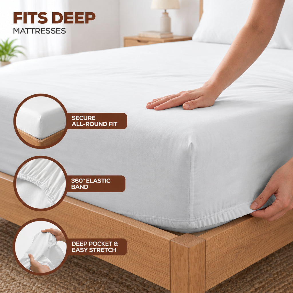 Breathable Cotton Fitted Sheet