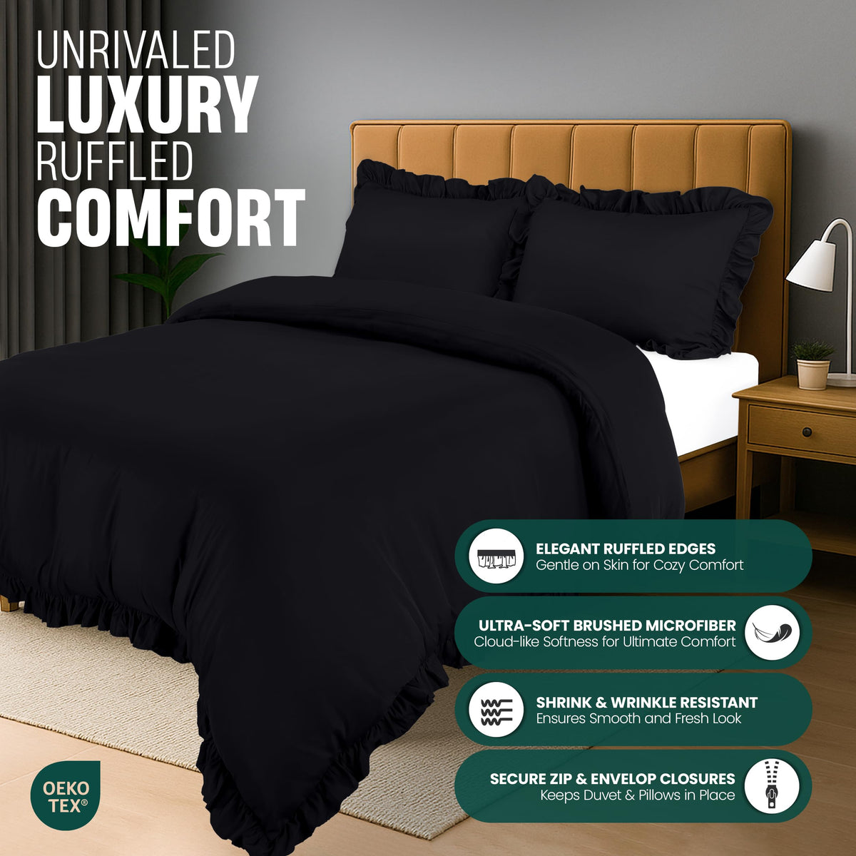 CottageCharm Ruffle Duvet Cover Set