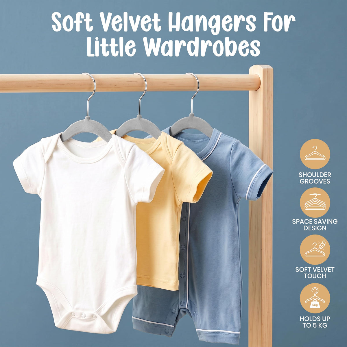 Kids' Velvet Clothes Hangers