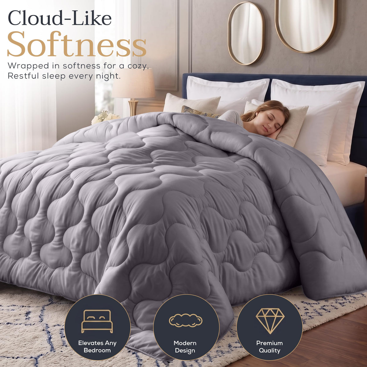 Winter Cloud-Stitched Duvet