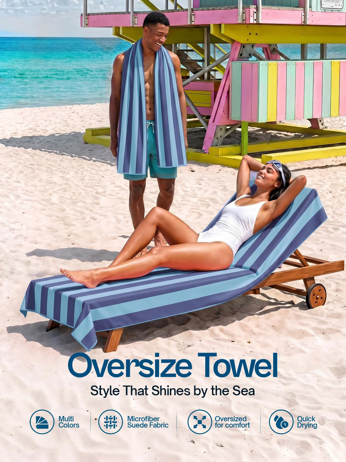 Printed Microfibre Beach Towel
