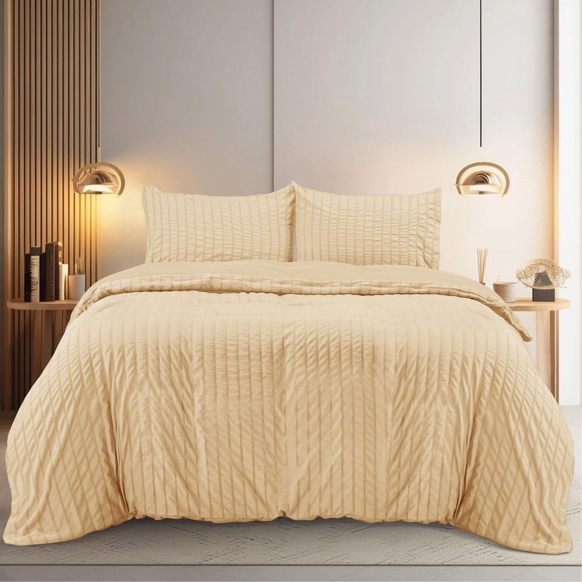 IronFree Seersucker Duvet Cover
