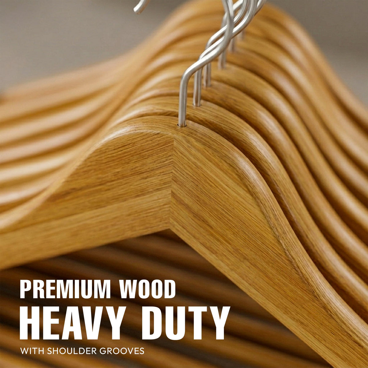 Wooden Clothes Hangers with Trouser Bar