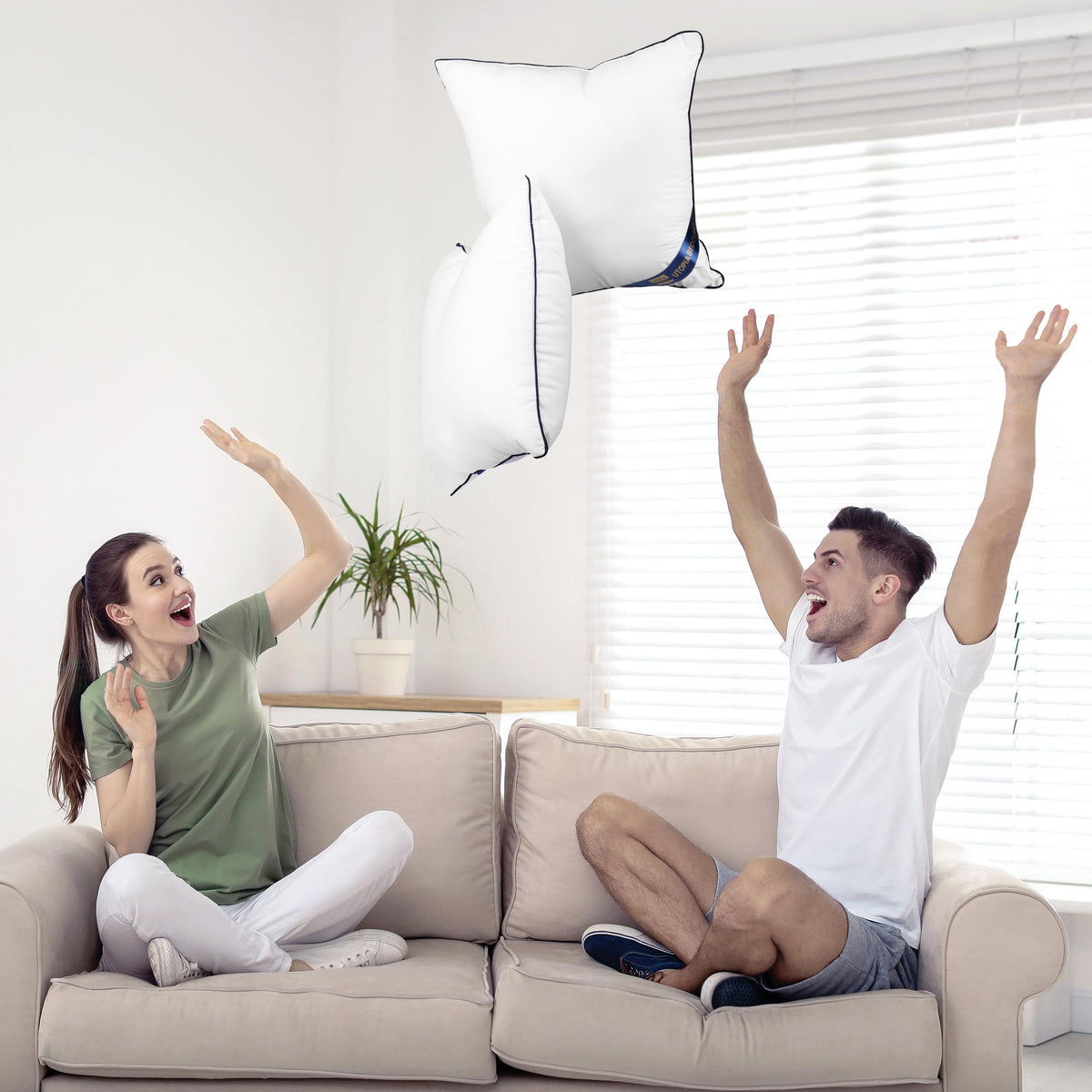 Classic Piped Throw Pillows