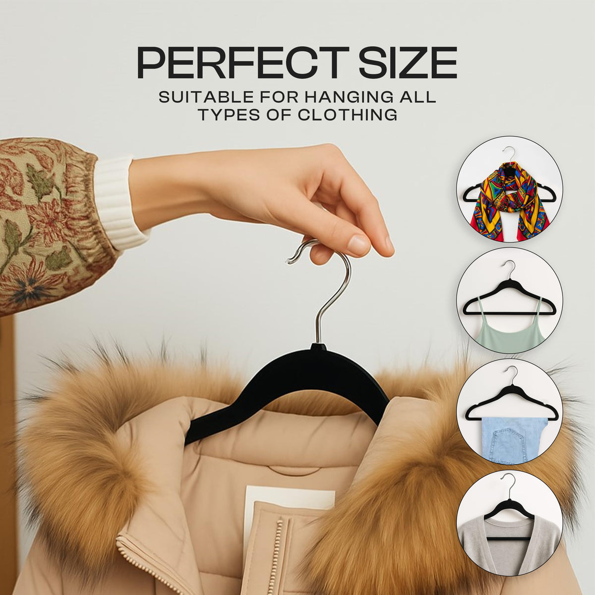 Non-Slip Velvet Clothes Hangers