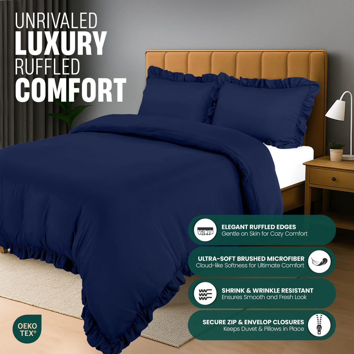 CottageCharm Ruffle Duvet Cover Set