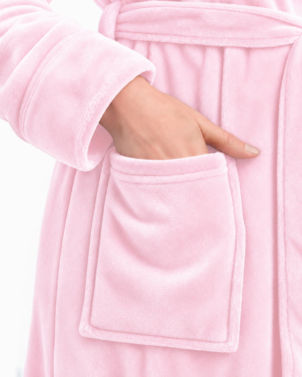 Women's Fleece Hooded Bathrobe
