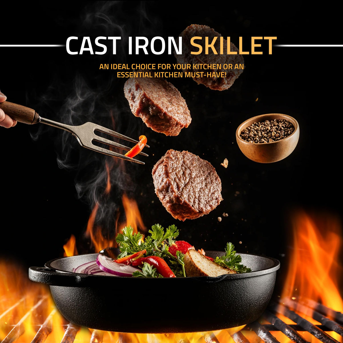 Pre-Seasoned Cast Iron Skillet