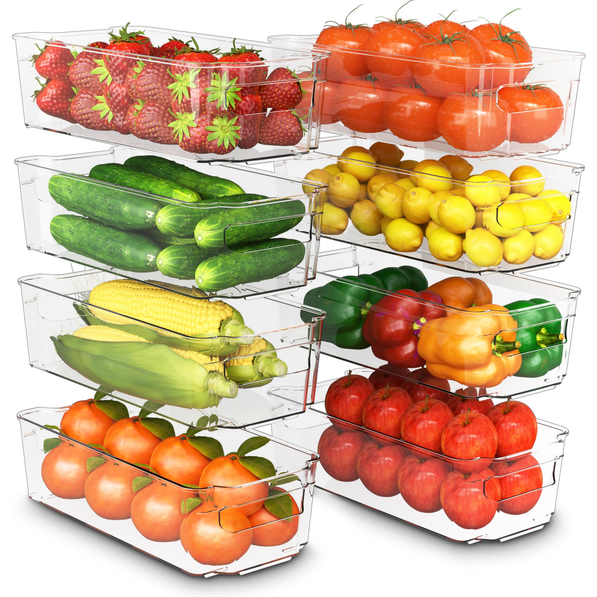 Stackable Fridge Organiser Bins