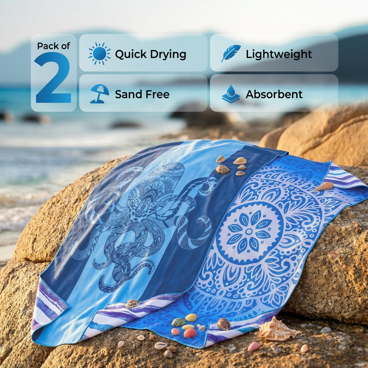 Printed Microfibre Beach Towel