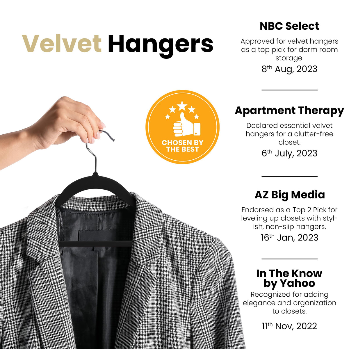 Non-Slip Velvet Clothes Hangers