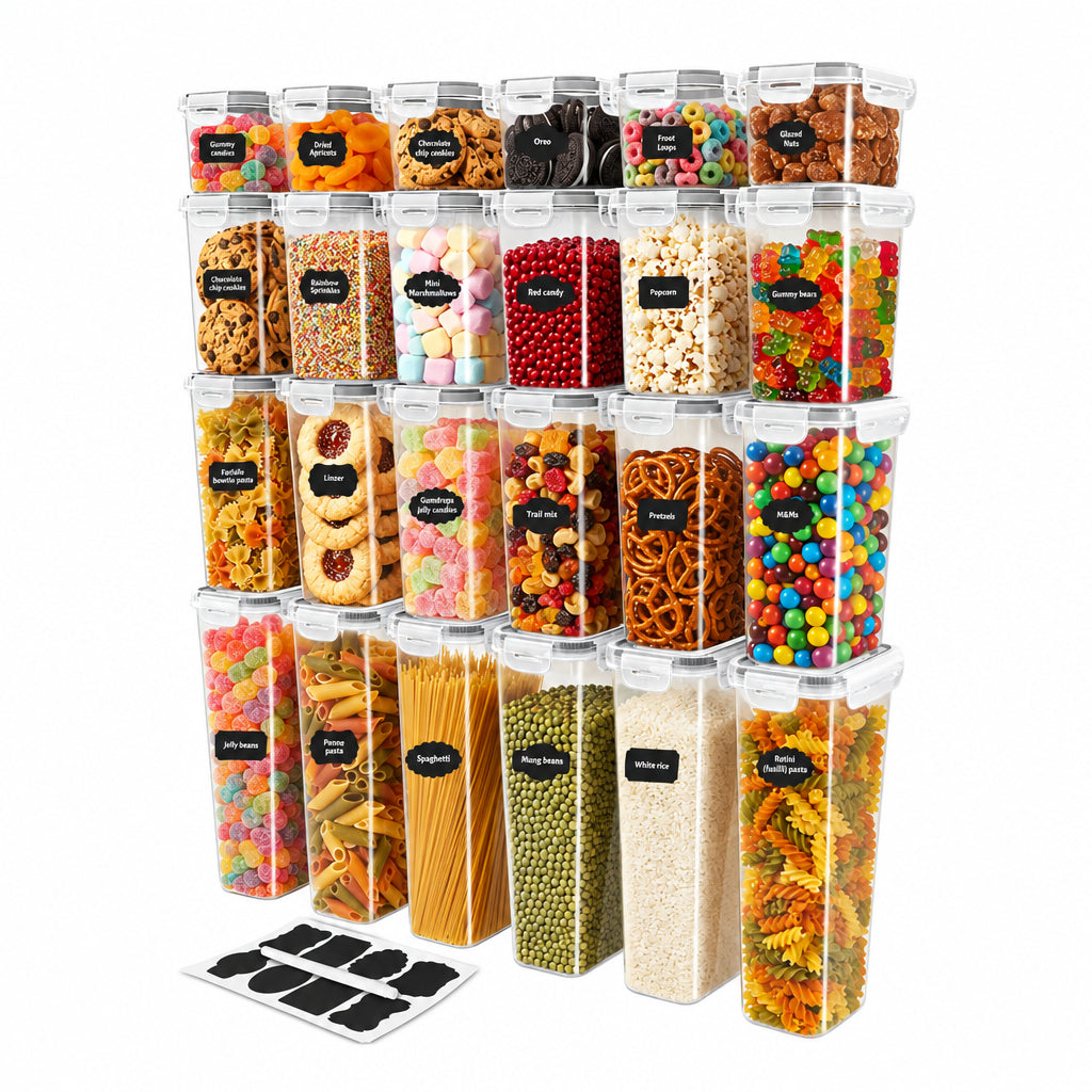 Airtight Pantry Storage Containers 24-Piece Set