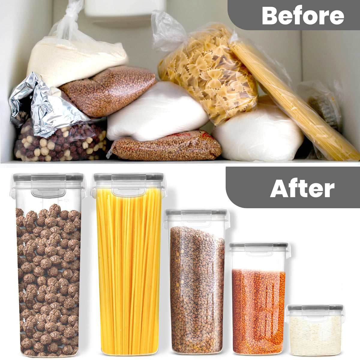 Airtight Pantry Storage Containers