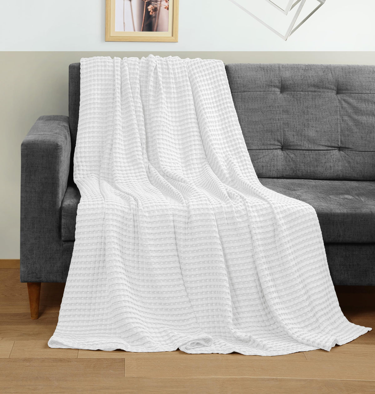 Pure Cotton Waffle Blanket