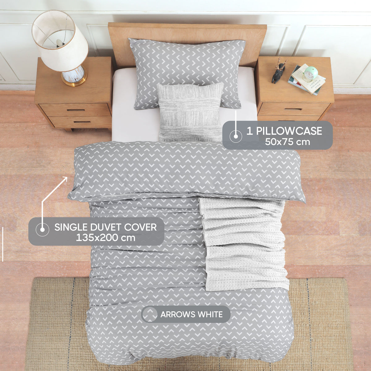 Signature Arrow Design Brushed Duvet Set