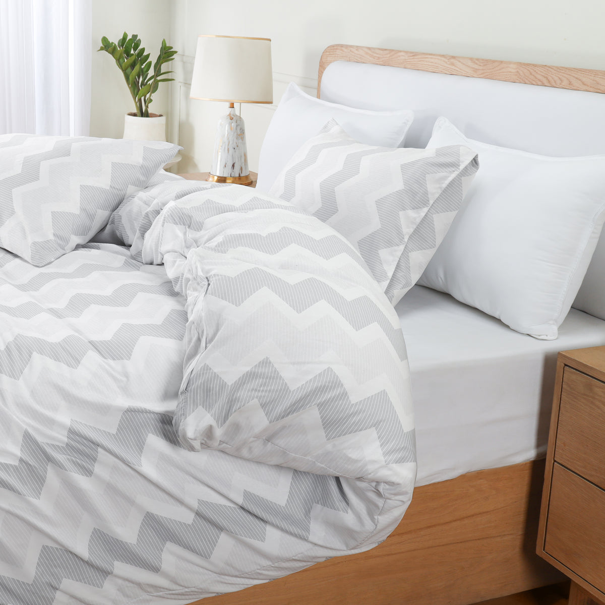 Signature Chevron Brushed Duvet Set