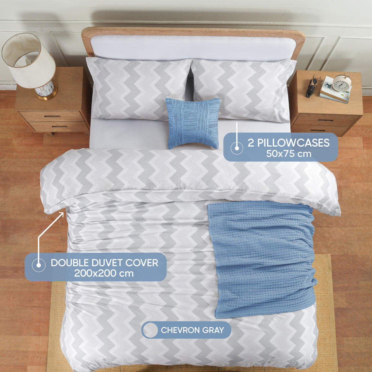 Signature Chevron Brushed Duvet Set