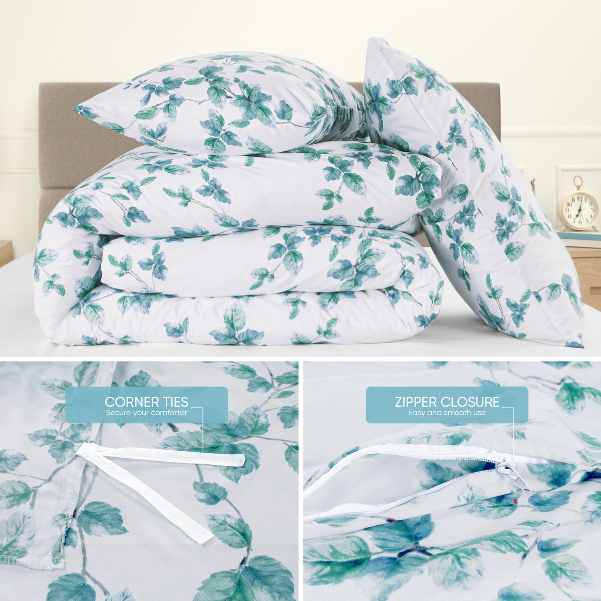 Signature Floral Brushed Duvet Set