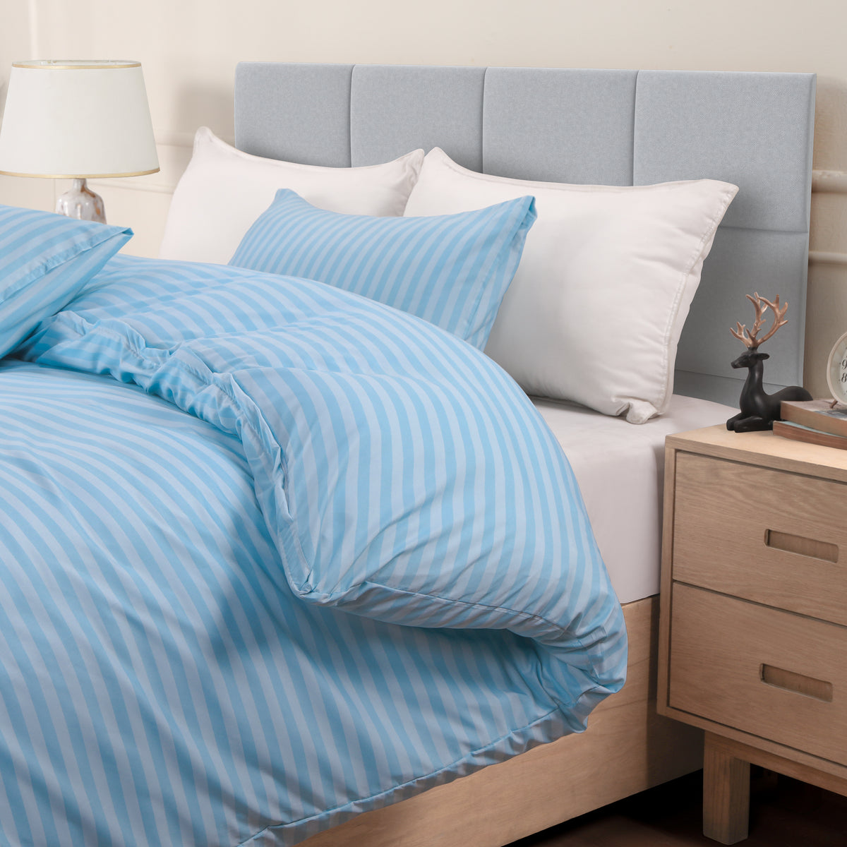Signature Striped Brushed Duvet Set