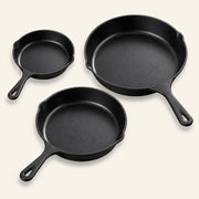 3-Piece Pre-Seasoned Cast Iron Skillet Set