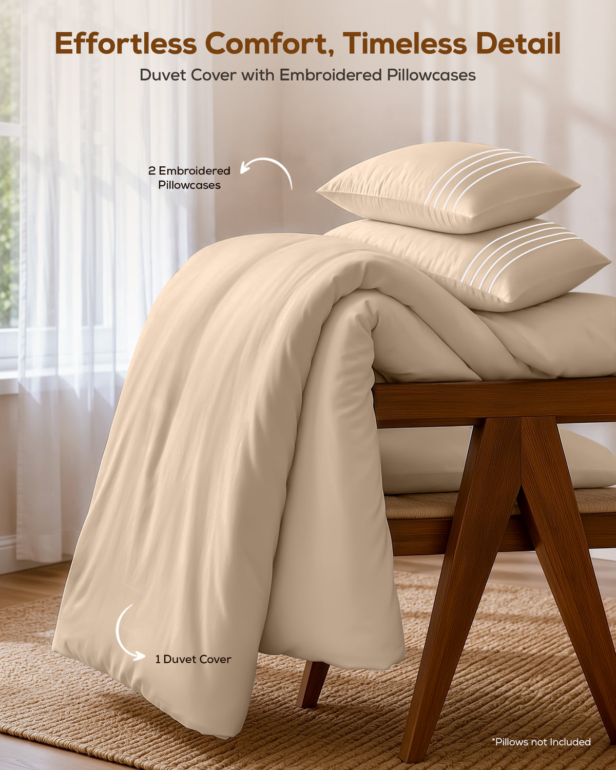 Fine Embroidery Duvet Cover Set